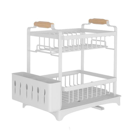 High Quality Classy Dish Rack Rust Proof Kitchen Organizer Compact Cutlery & Dish Drainer