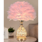 High Quality Crystal Feather Lamp Table