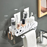 High Quality Durable Plastic Cat Shaped Bathroom Organizer Bathroom organiser Bathroom Accessory Mounts