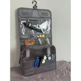High Quality Foldable Cosmetic Bag | Portable Travel Toiletries Organizer with Hooks - Black, Blue, Grey Packing Organizers Cosmetic & Toiletry Bags