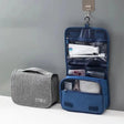 High Quality Foldable Cosmetic Bag | Portable Travel Toiletries Organizer with Hooks - Black, Blue, Grey Packing Organizers Cosmetic & Toiletry Bags