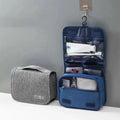 High Quality Foldable Cosmetic Bag | Portable Travel Toiletries Organizer with Hooks - Black, Blue, Grey Packing Organizers Cosmetic & Toiletry Bags