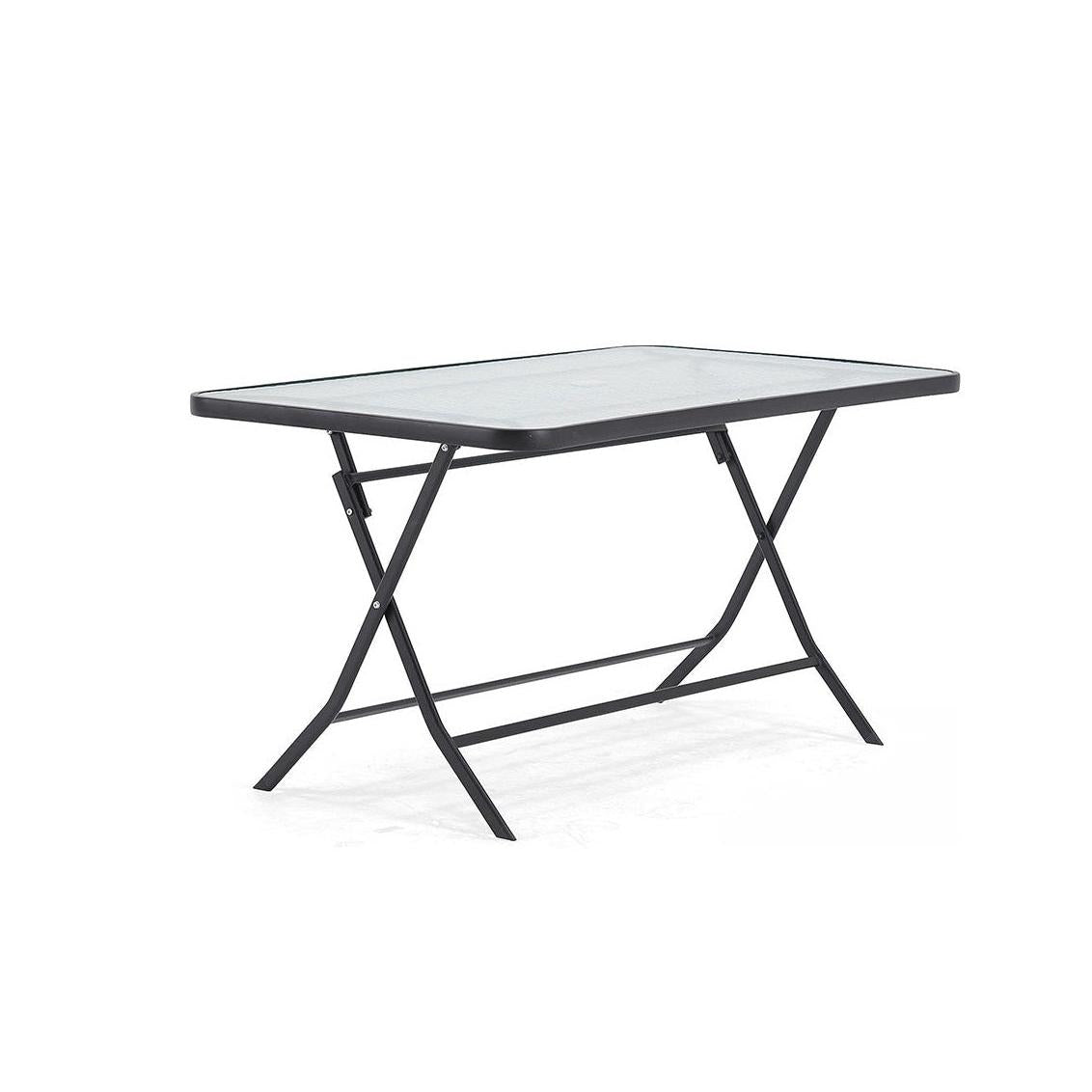 High Quality Foldable Outdoor Dining Table with Glass Top Portable and Stylish Furniture