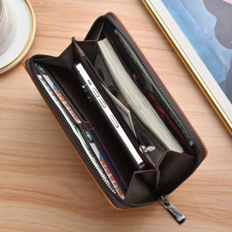 High Quality Long Leather Wallet with Multi Card Holder Accessories Wallets