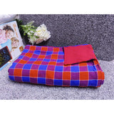 High Quality Maasai Fleece Blanket | 150cm x 200cm (5 by 6)| Vibrant & Cozy Traditional Design