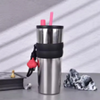 High Quality Mirror Surface Thermcups with Straw 710ml Capacity, Insulated Tumbler, Available in Pink, Silver, Green