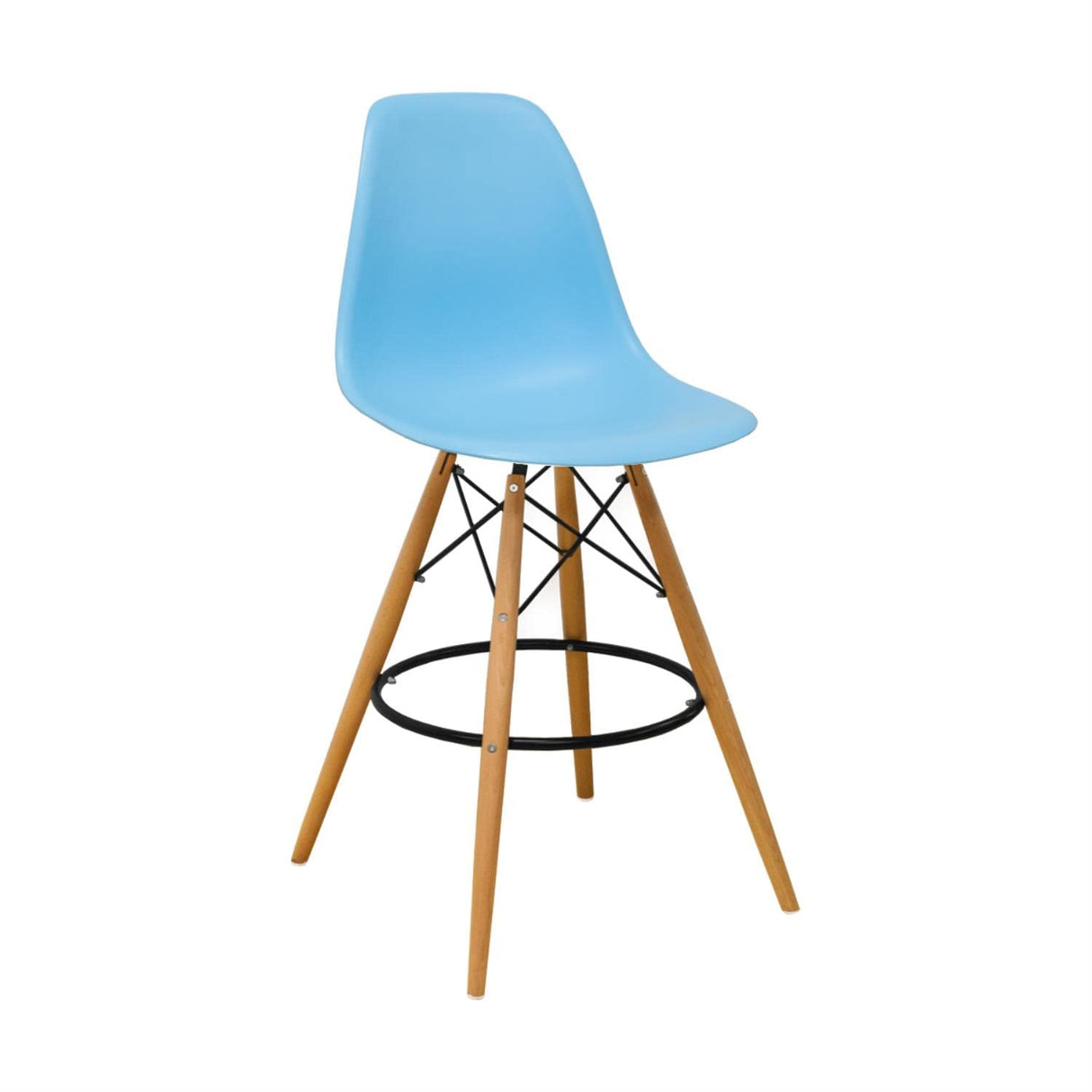 High Quality Modern Scandinavian Restaurant Stool Seat with Wooden Legs
