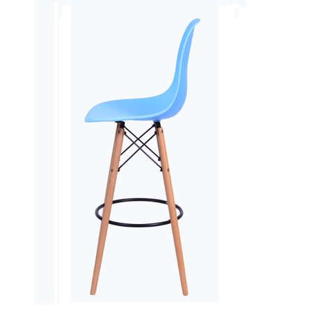 High Quality Modern Scandinavian Restaurant Stool Seat with Wooden Legs