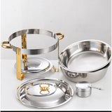 High Quality Modern Stainless Steel Chafing Dish with Lid Rest 4.5L