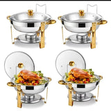 High Quality Modern Stainless Steel Chafing Dish with Lid Rest 4.5L