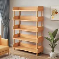 High Quality Multi Purpose Bamboo Bookshelf with Drawer Office furniture Rack Bookcases & Shelves