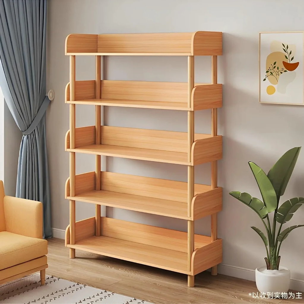High Quality Multi Purpose Bamboo Bookshelf with Drawer Office furniture Rack Bookcases & Shelves