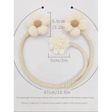 High Quality Polyester Flower Curtain Tieback – Elastic Holder Hook Buckle Clip, Decorative Home Accessory