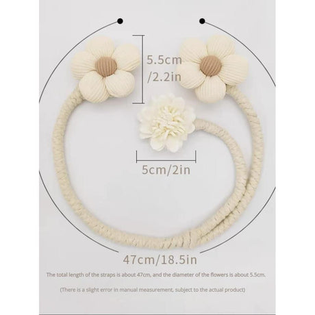 High Quality Polyester Flower Curtain Tieback – Elastic Holder Hook Buckle Clip, Decorative Home Accessory