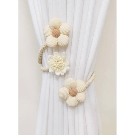 High Quality Polyester Flower Curtain Tieback – Elastic Holder Hook Buckle Clip, Decorative Home Accessory