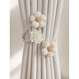 High Quality Polyester Flower Curtain Tieback – Elastic Holder Hook Buckle Clip, Decorative Home Accessory