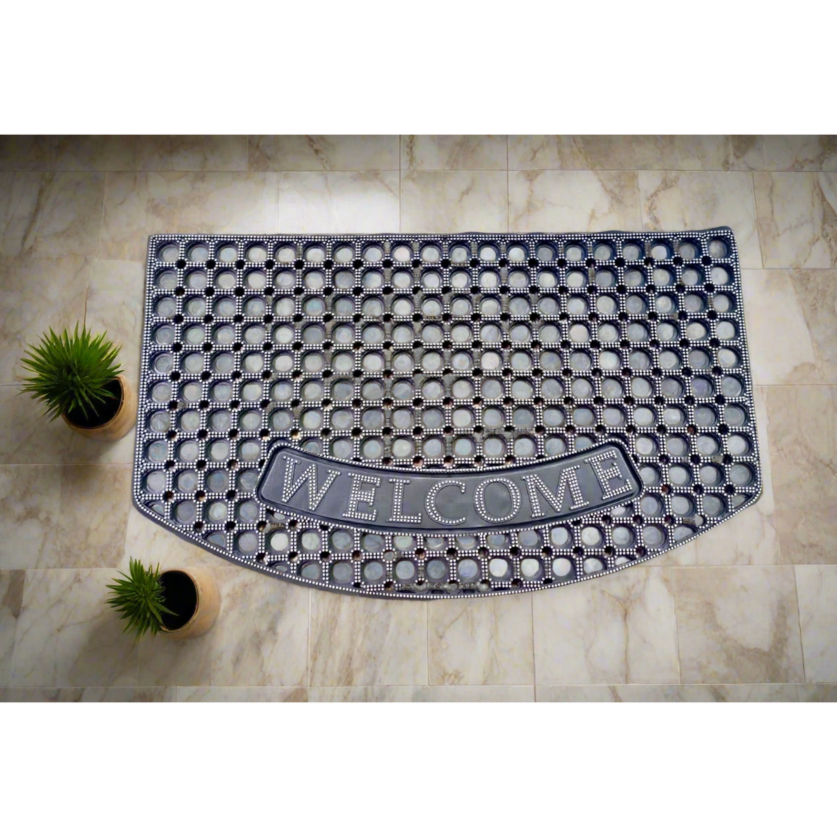 High Quality Rubber Welcome Door Mat 50 x 80 cm Durable and Non Slip
