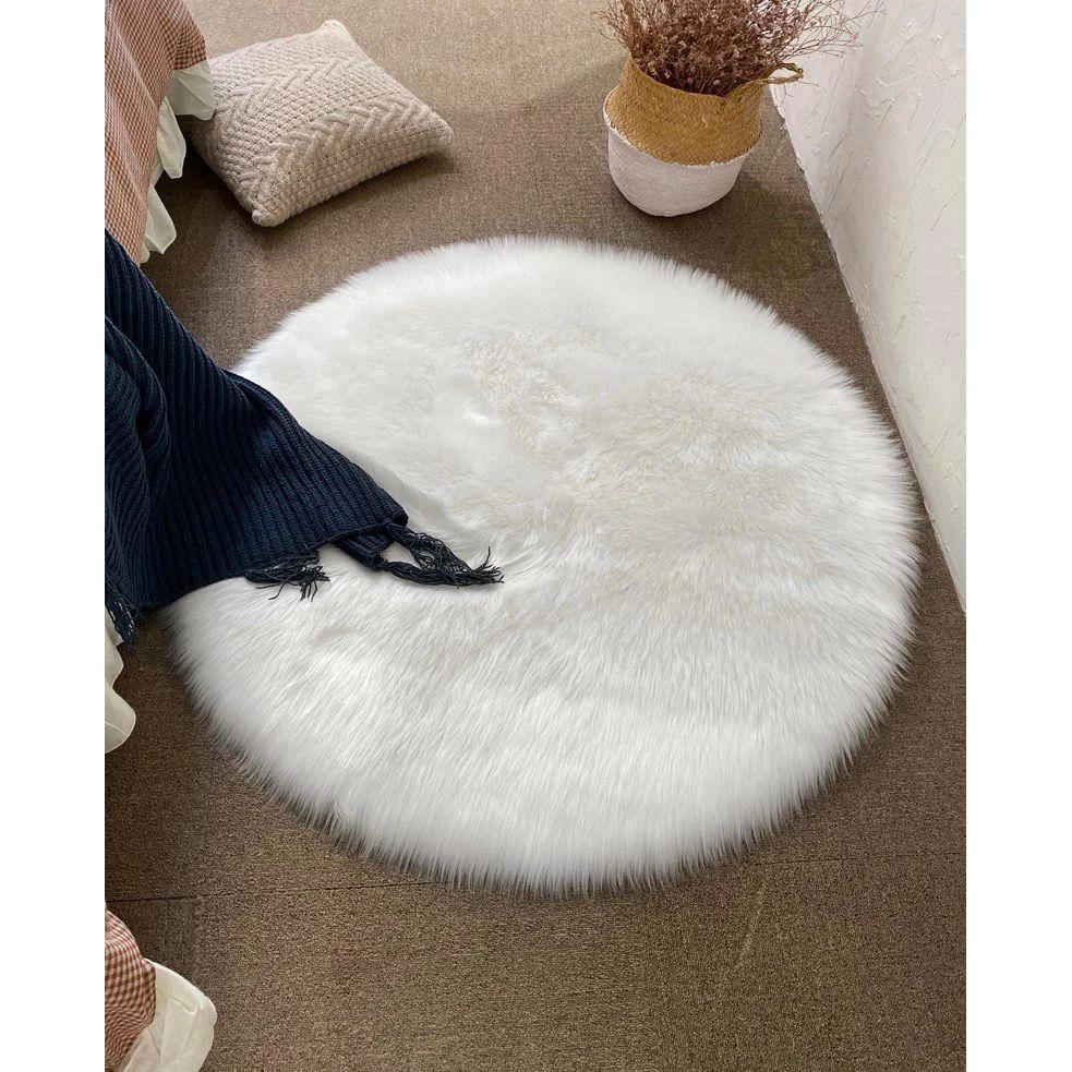 High Quality Shaggy White Faux Fluffy Fur Rug Rugs And Carpets Rugs