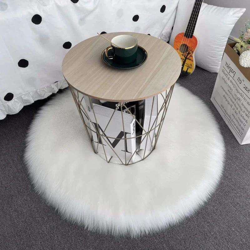 High Quality Shaggy White Faux Fluffy Fur Rug Rugs And Carpets Rugs