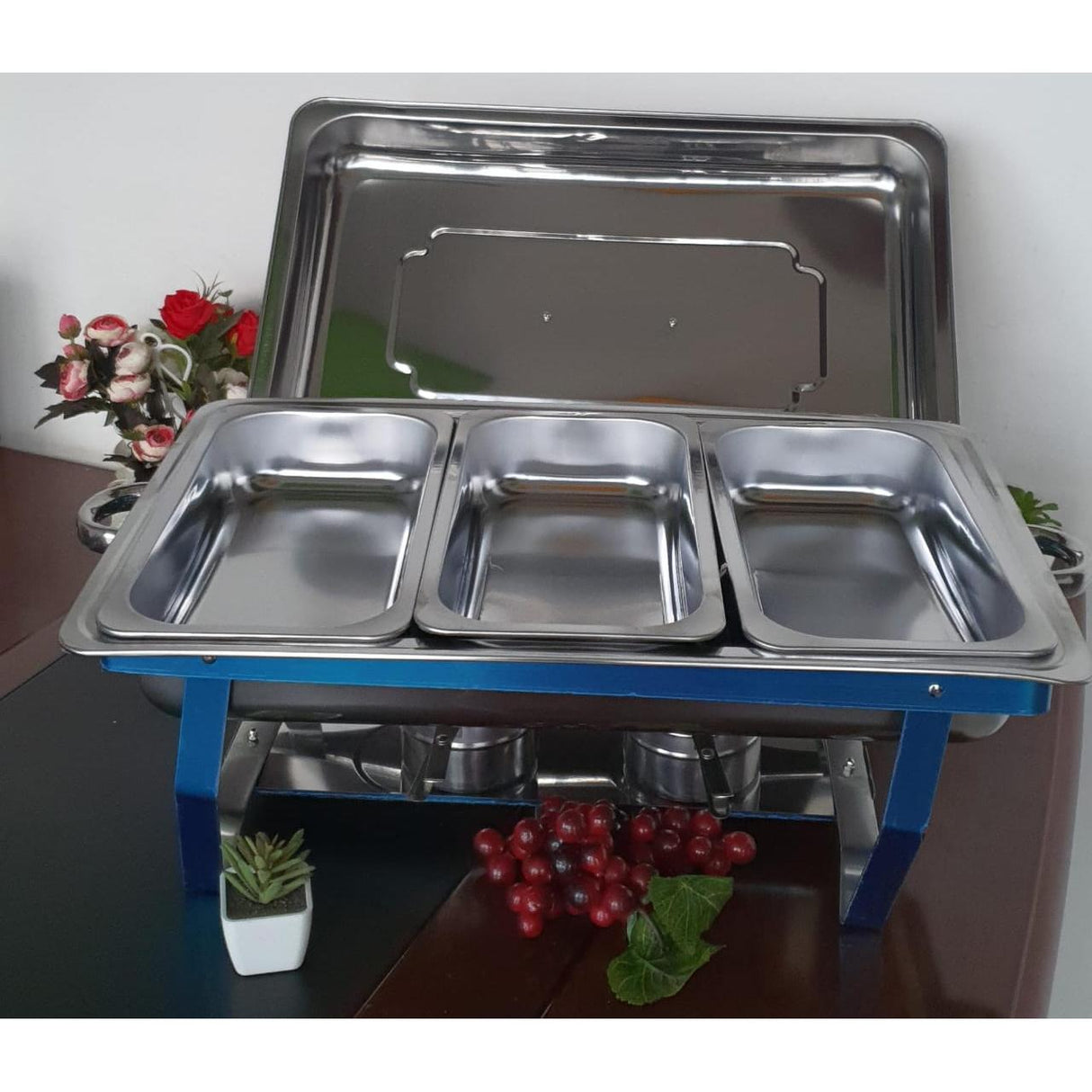 High Quality Stainless Steel 11L Chafing Dish with 1, 2, or 3 Tray Inserts