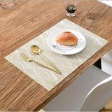 High Quality Table Mats Set of 6 in Grey Blue and Gold