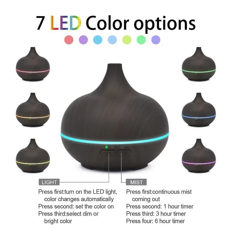 High Quality Ultrasonic Diffuser 500ml Capacity Remote Controlled