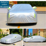 High Quality Universal Grey Car Cover with Fleece Lining & Reflective Sides Waterproof, Scratch & Heat Resistant Size XL (BMW, Mercedes) 4.9m x 1.8m x 1.5m