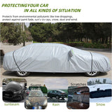 High Quality Universal Grey Car Cover with Fleece Lining & Reflective Sides Waterproof, Scratch & Heat Resistant Size XXL (Vanguard, X-Trail)