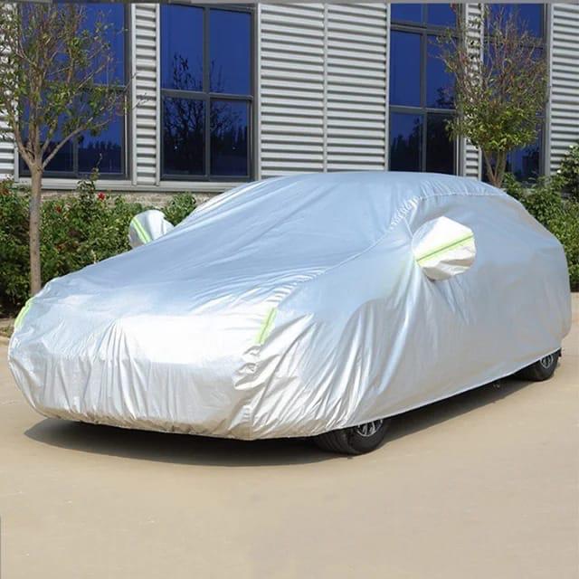 High Quality Universal Grey Car Cover with Fleece Lining & Reflective Sides Waterproof, Scratch & Heat Resistant Size XXL (Vanguard, X-Trail)