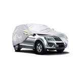 High Quality Universal Grey Car Cover with Fleece Lining & Reflective Sides Waterproof, Scratch & Heat Resistant Size YXXL (V8, Prado)
