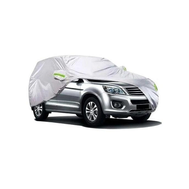 High Quality Universal Grey Car Cover with Fleece Lining & Reflective Sides Waterproof, Scratch & Heat Resistant Size YXXL (V8, Prado)