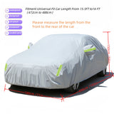 High Quality Universal Grey Car Cover with Fleece Lining & Side Reflectors Waterproof, Scratch & Heat Resistant Size L: Fits Vitz, Passo, Demio 4.7m x 1.8m x 1.5m