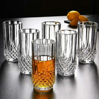 High Quality glass ElegantDiamond Glasses |Set of 6 Pcs Tableware Drinkware