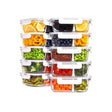 High-quality Borosilicate 1050ml Capacity Partitioned Glass Food Storage Containers Utensils Food Storage Accessories