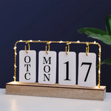 High quality iron Desktop Calendar with LED Light Office Supplies Calendars, Organizers & Planners