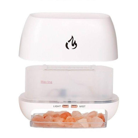 Himalayan Salt Diffuser Lamp with Cool Mist | Flame Design | Himalayan Salt Diffuser, Cool Mist Lamp, Flame Design, Air Purifier, Wellness Home Decor