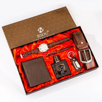 Hot Fashion Men’s Gift Set | Watch, Wallet, Perfume, Belt, Pen & Keyholder Accessories Outfit Sets