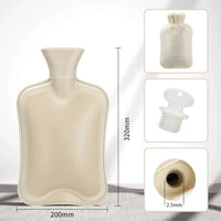 Hot Water Bottle With Lid and Soft Plush Bag, 2Litre,For Soothing Menstrual Cramps, Bottle Bag Personal Care Appliances Health & Beauty
