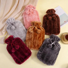 Hot Water Bottle With Lid and Soft Plush Bag, 2Litre,For Soothing Menstrual Cramps, Bottle Bag Personal Care Appliances Health & Beauty