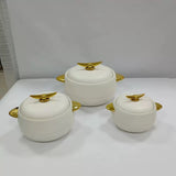 Modern European Style Insulated Hotpots – 3pc Set | 3.5L, 2.0L, 1.0L | Eco-Friendly & Stylish