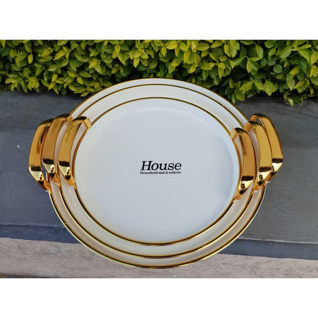 House Household and Aesthetic" Luxurious 3-Piece Tray Set