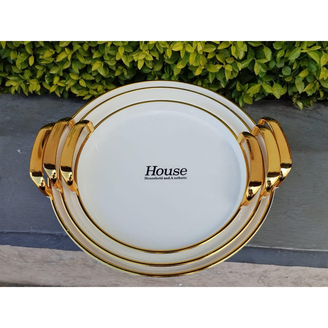 House Household and Aesthetic" Luxurious 3-Piece Tray Set