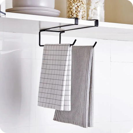 Household Kitchen Utensils Cabinet Paper Towel Rack Free Perforated Plastic Wrap Storage & Toilet Roll Holder