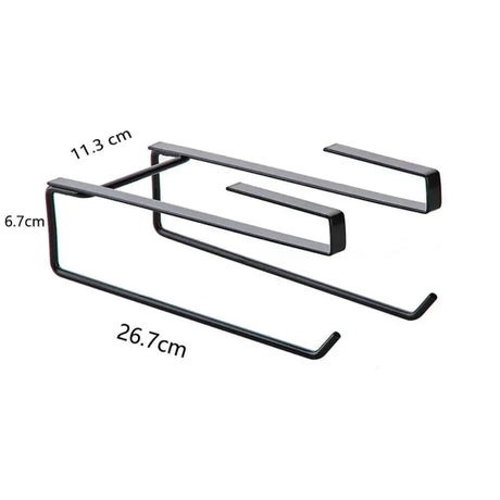 Household Kitchen Utensils Cabinet Paper Towel Rack Free Perforated Plastic Wrap Storage & Toilet Roll Holder