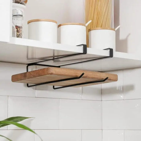 Household Kitchen Utensils Cabinet Paper Towel Rack Free Perforated Plastic Wrap Storage & Toilet Roll Holder