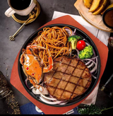 Cast Iron Round Sizzler Plate with Wooden Base – 240mm Diameter- Furaha Finds Kenya