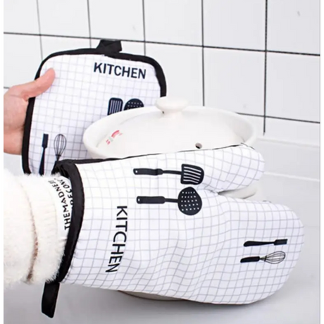 Kitchen Mittens, Pot Rest Holder, and Towel for Cooking and Baking 3pcs Set- Furaha Finds Kenya