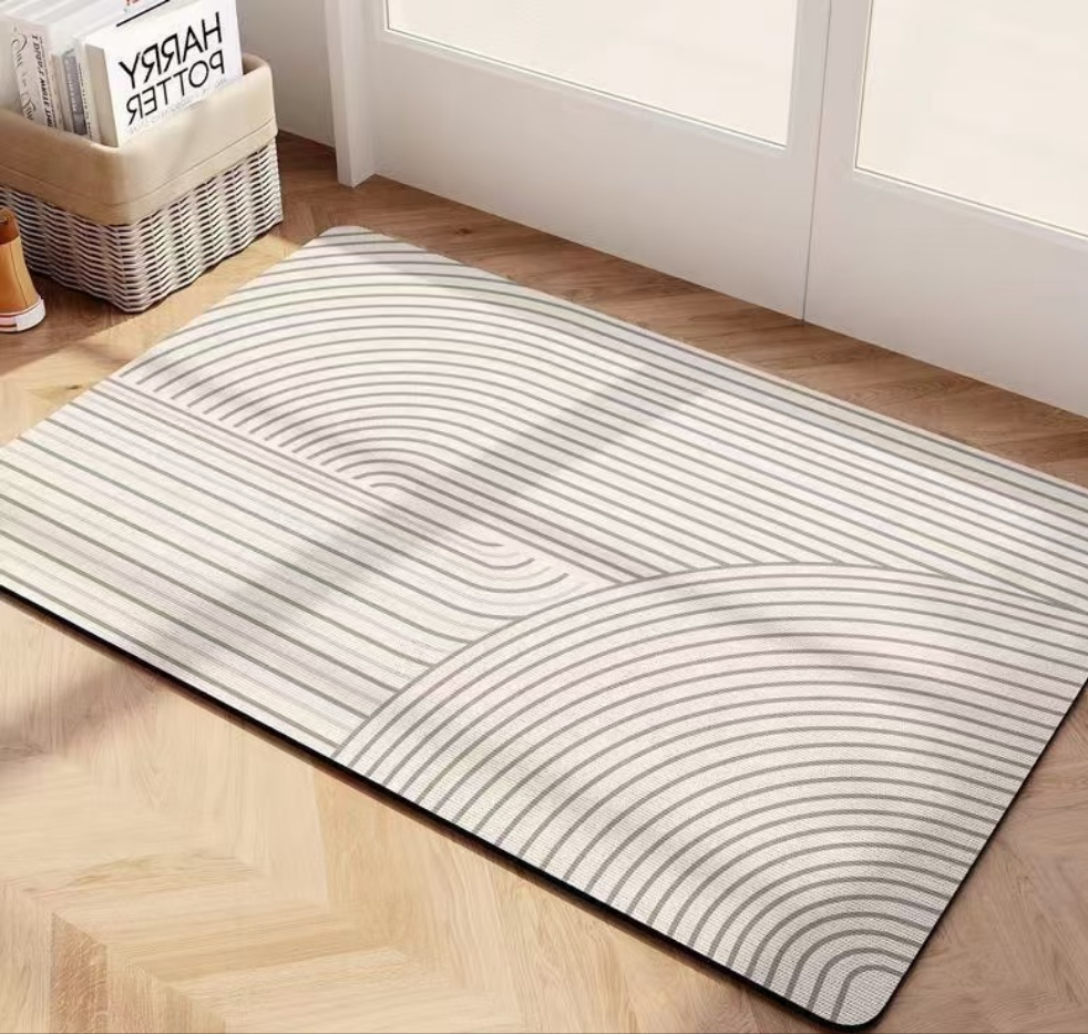 Geometric Pattern Anti Slip Door Bath Mat 50x80cm