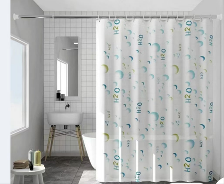 Furaha Finds shower curtains with hooks.
