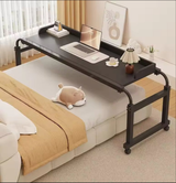 Adjustable Over Bed Laptop Desk Ergonomic Study Table with Wheels, Height & Length Adjustable (140–230cm)